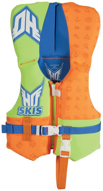 HO Skis Toddler Neoprene Life Jacket 2019 Green/Orange (Infant) 66005101