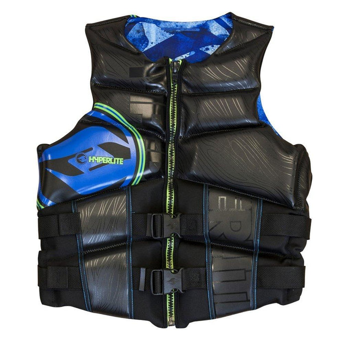 Hyperlite 2016 Special Agent Team (Blue/Black/Green) Life Jacket - size MEDIUM