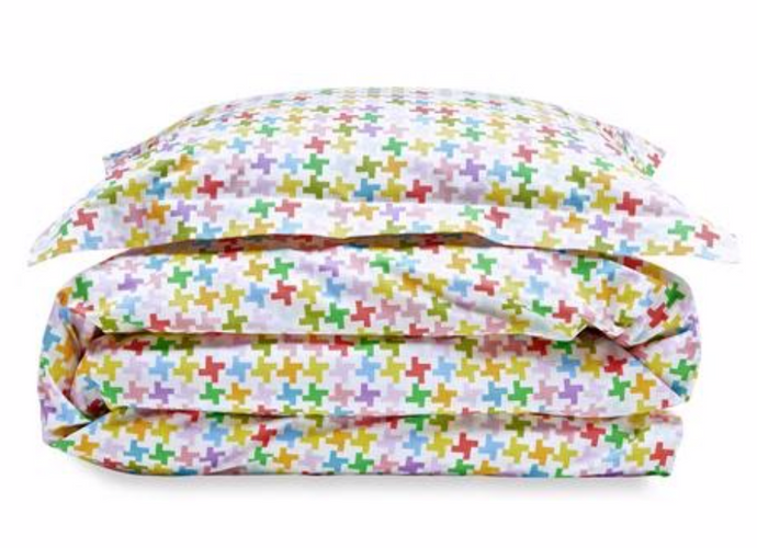 Rainbow Houndstooth Duvet